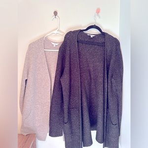 Bundle of 2 Time&True cardigan sweaters grey and black Sz 20
